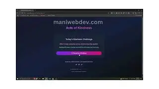 Maniwebdev | Acts of kindness generator