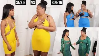 SIZE 6 VS SIZE 16 MOTHER & DAUGHTER TRY ON THE SAME OH POLLY X DUCKIE THOT OUTFITS ♡ 