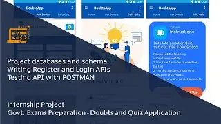 Register and Login Database and API design  - Govt Exams Preparation with Quiz App