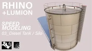 SPEED MODELING | Industrial Diesel Silo Tank | Rhino, Lumion