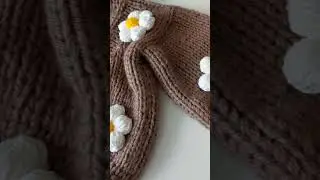 Кардиган с ромашками моя новая любовь, готова вязать их все ночи напролет🤍 #кардиганспицами #ромашки