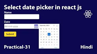 Select Date Picker in React Js