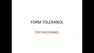 Form tolerance in GD&T