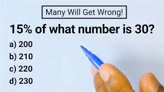 15% of What Number is 30? | Percent Word Problem Explained