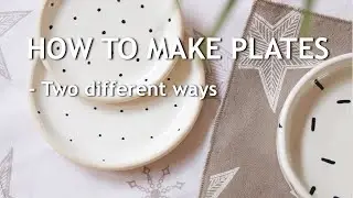 CERAMICS AT HOME l How to make plates, two different ways I (bisque and glaze)