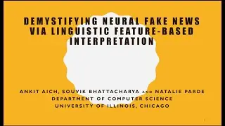 Demystifying Neural Fake News via Linguistic Feature-Based Interpretation (long presentation)