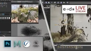 Live Stream : Painting a Scene for Animation in Photoshop CONT...