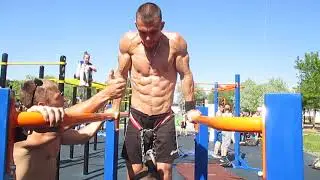 Отжимание на брусьях +48 кг _ Евгений Лось