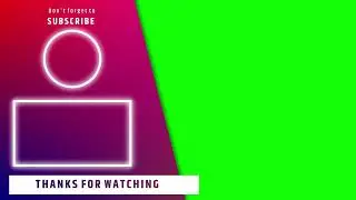 100% Free Green Screen - outro | Chroma Key Effect