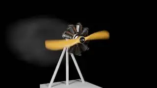 Le Rhone 9C Rotary Engine - 3D Animation