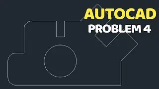 Autocad Problem 4 in | Technical drawing | Engineering drawing