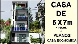 CASA HERMOSA DE 5x7 METROS CON LOCAL COMERCIAL //  CASA ECONOMICA + JUEGO DE PLANOS