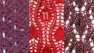 11 схем потрясающих узоров вязания спицами. 11 amazing knitting patterns.