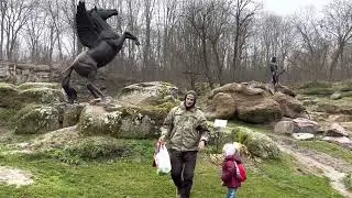 🏞Встреча с папой и поход в Софиевский парк зимой !