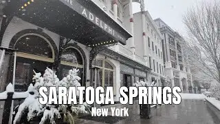 WALK VIDEO - SNOWY DAY - SARATOGA SPRINGS, NY 