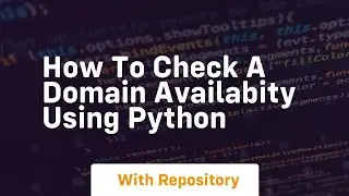 How to check a domain availabity using python