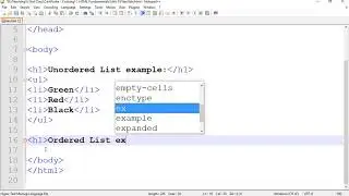 Hand coding HTML Lists