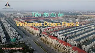 Toàn cảnh Flycam tiến độ dự án Vinhomes Ocean Park 2 T1/2024