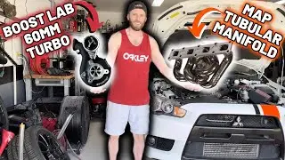 Installing The Boost Labs Built 60mm Turbo & MAP Tubular Manifold In the EVO X