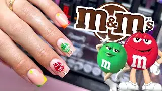 M&M Character Nail Art Tutorial DIY🍫 Veeda Bella Gel Polish Design Ombré French Tips
