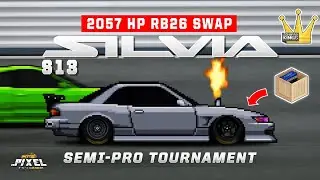 PIXEL CAR RACER - NISSAN SILVIA S13 DRAG BUILD *2057 HP*