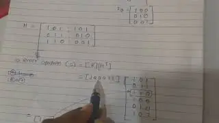 Linar block coding-calculation parity check matrix and syndrome