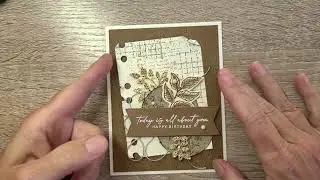 Neutral Birthday Card Featuring Notes Of Nature Card Walkthrough - Pecan Pie Masculine