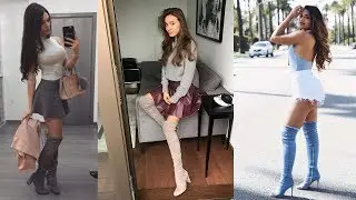 Over The Knee Boots | High heel OVER Knee boots with Short Dresses