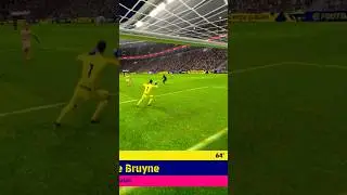 de bruyne hits 2 crossbar at a time #shorts #football #efootball2023
