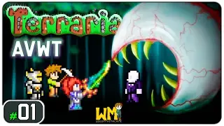 Terraria AVWT #01 - Gameplay [PT-BR] - Vamos jogar - Série Multiplayer