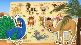 Aprende los nombres y sonidos de los animales 🐴 para niños con el puzzle educativo