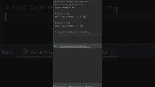 Numpy Intersection of Two Array 