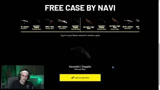 Бустеру выпал нож с бесплатной раздачи скинов CS:GO от Navi! Успей забрать свой скин!