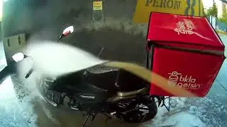sjcam sj 4000 TVS Raider motor yıkama videosu