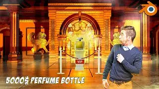 How i made a 5000$ perfume bottle in Blender  #viral
