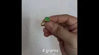 green stone ring for women with weight