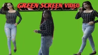 Hot young girl tiktok green screen video VFX