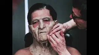 Dick smith applying prosthetics to Dustin Hoffman for 