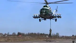 Десантирование по канату 5м (СОБР)