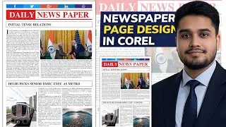 Newspaper Page Design in CorelDRAW | Professional News Layout Design | Newspaper Design 