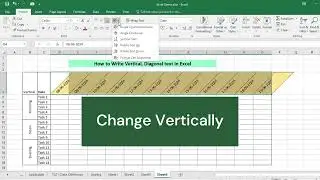 How to Write Vertical & Diagonal Text in Excel