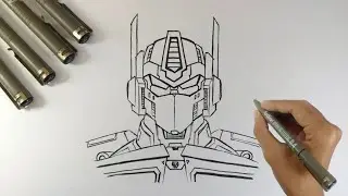 How to draw Optimus Prime - Step by step tutorial