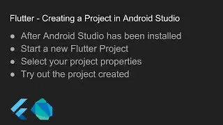 Flutter - Creating a Project in Android Studio