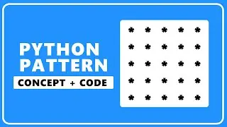 Square Star Pattern - Python | Python Pattern Series |  @learning_section