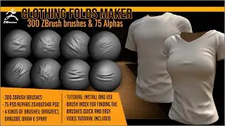 How to sculpt clothing folds in ZBrush with Clothing Folds Maker by ArtisticSquad