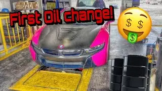 FIRST OIL CHANGE ON MY BMW I8 *UPDATES ON MY NEW BODY KIT*