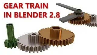 Blender 2.8 Tutorial: How to Design a Simple Gear Train with Coaxial Input and Output Shafts