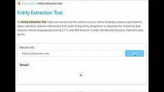 Entity Extraction Tool - Free SEO tool