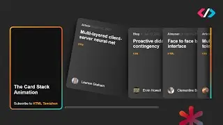 Card Stack Animation using HTML and Pure CSS | CSS Tricks