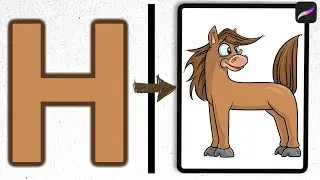 H is for Horse: Let's Draw The Alphabet as Animals Ep. 8